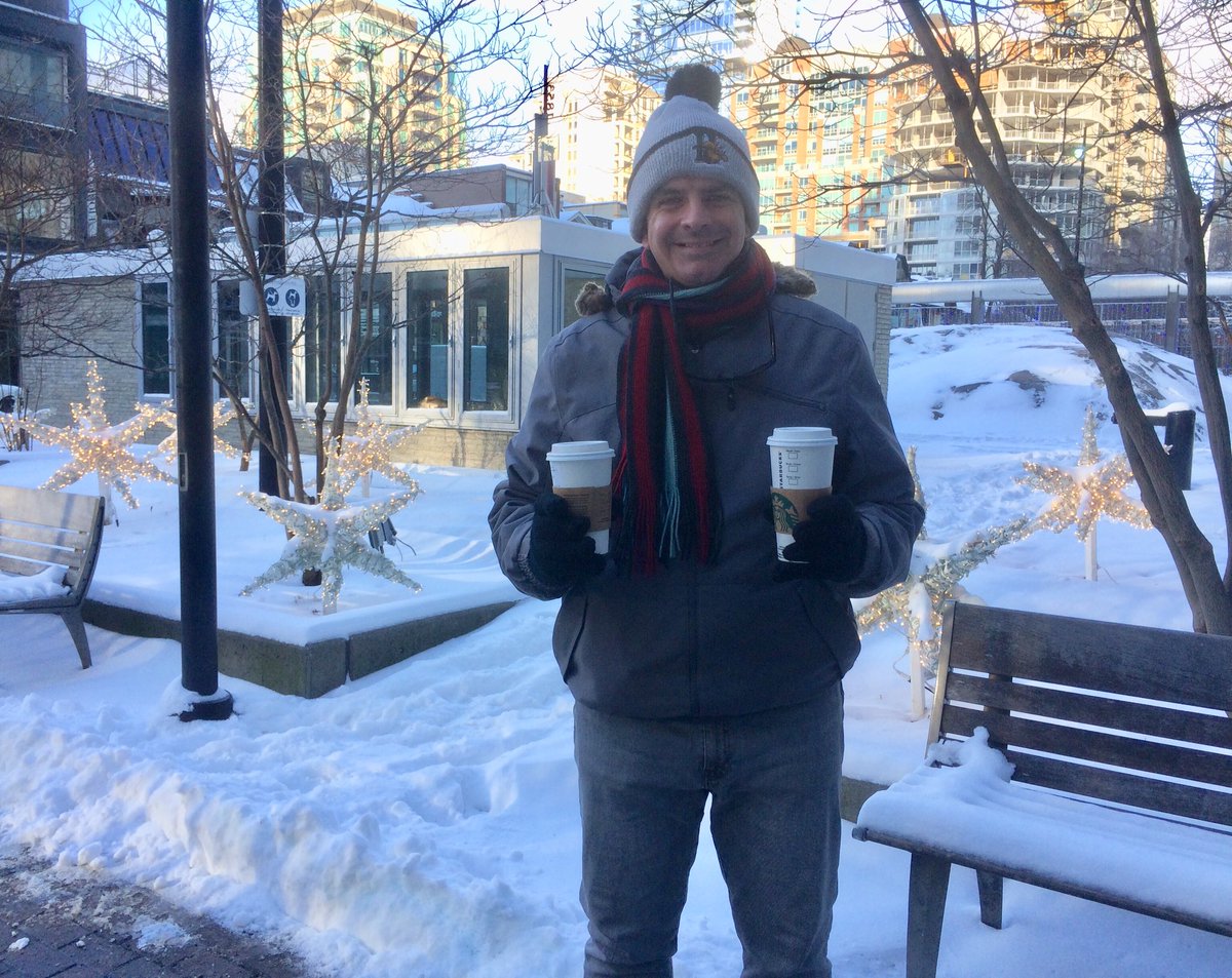 IainKingSport's tweet photo. Yesterday date day, coffee in Yorkville with @LornaFrazerKing then the brilliant A Star is Born at the movies. Today -28 with wind chill and the snow is going sideways. Stay safe and warm everyone @NT_SoccerClub. #trainingoff #snowday https://t.co/Btc1cSHnnu