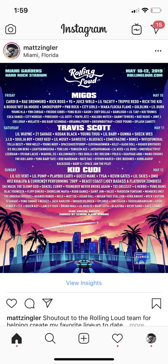 Ticket giveaway on my IG <a href="/MattZingler/">Matt Zingler</a> for <a href="/RollingLoud/">Rolling Loud</a> miami! Let’s get it