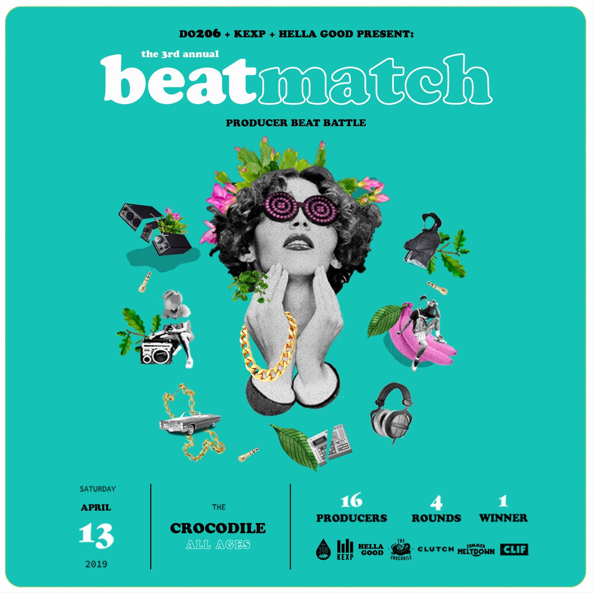 Do206's tweet image. Just announced! The 3rd annual @beatmatchsea will take place at @thecrocodile on April 13th! Competitors will play their best beats competing to win a cash prize, a performance at @SummerMeltdown, and the title of #BeatMatch Champion. Enter your beats at Do206.com/BeatMatch