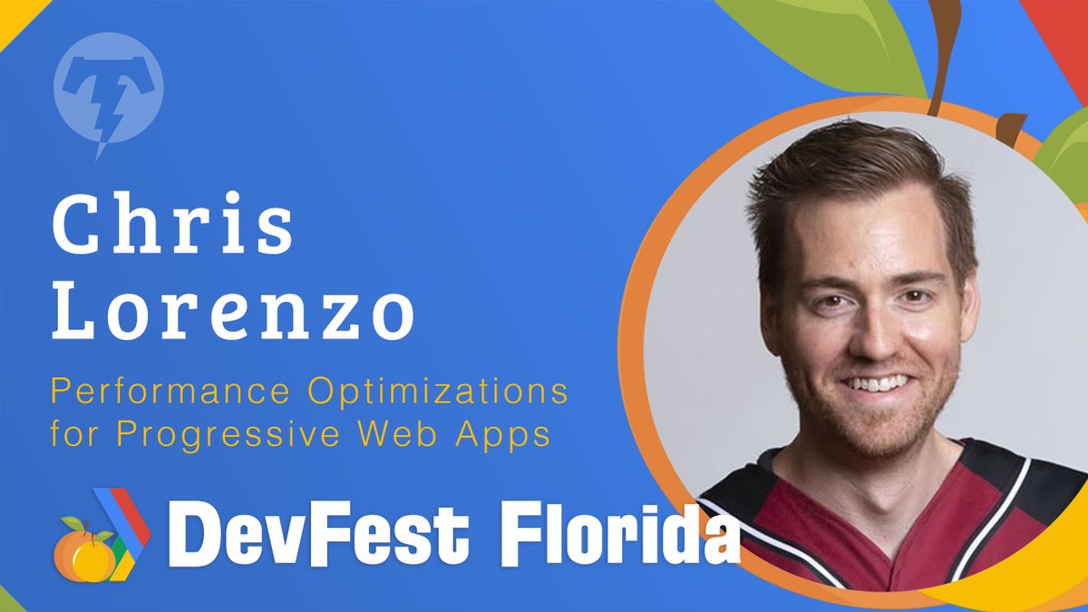 thundernerds's tweet photo. #PerformanceOptimizations for Progressive #WebApps with Chris Lorenz @chiefcll at @devfestfl 2019 --> https://t.co/xWWi2zGEpy https://t.co/cfQP3g3Rd3