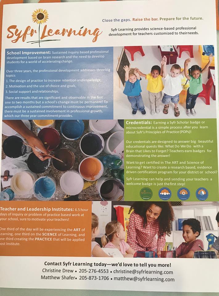syfrlearning's tweet photo. Proud to be a sponsor at @AlabamaASCD today, along with our friends from the @ETSCorporate ProEthica program! #ALASCD https://t.co/J6ft0VMnWk