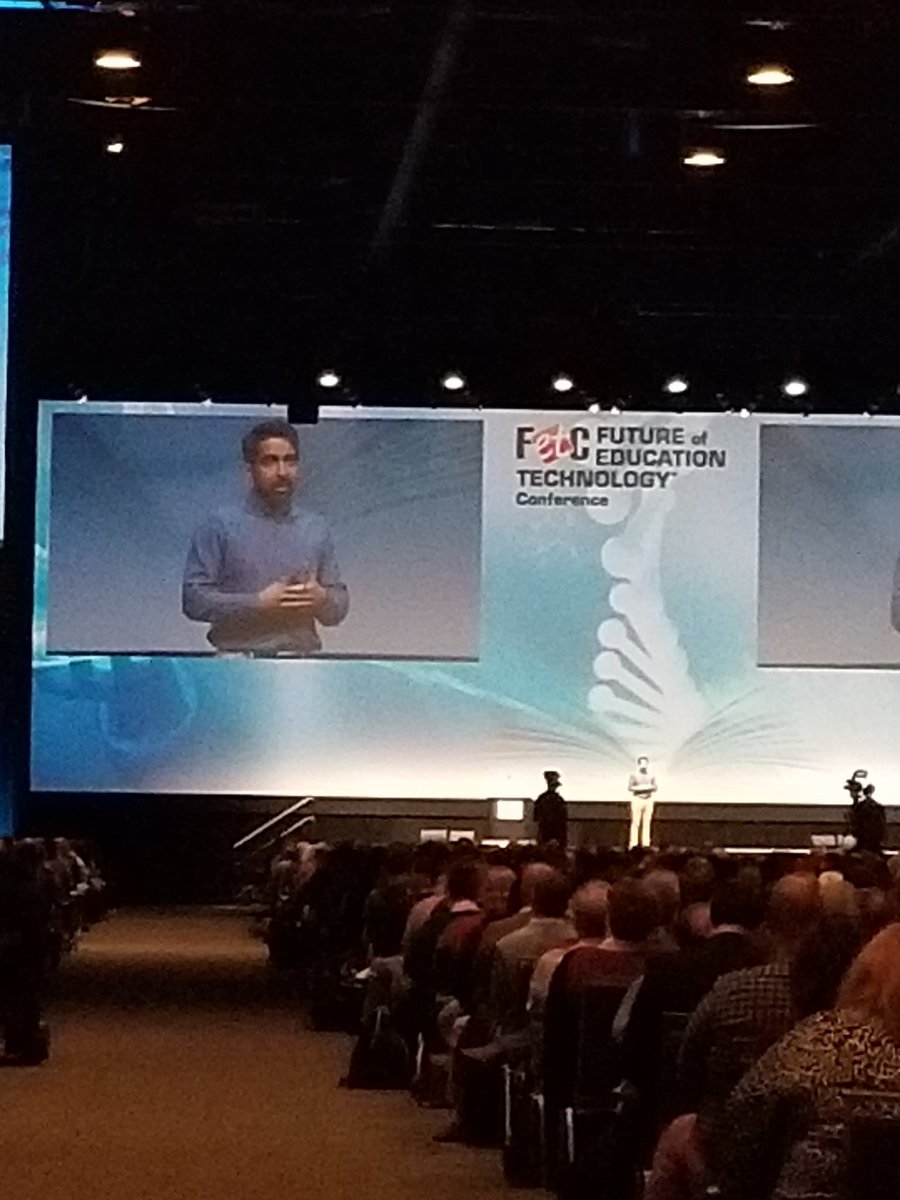 scienceschulze's tweet photo. Being inspired while listening to @salkhanacademy. It's all about meeting kids where they are and making education about them. Fill the gaps and students will flourish! #FETC #edtech #ACESSpark https://t.co/f21H9zknsz