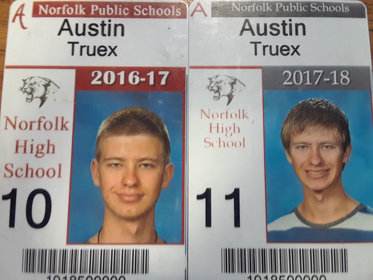 austinjtruex's tweet photo. Looking back, I think I suffered from premature senioritis.

Before:
Calm, confident, collected, and in control.

After:
I"vee loost all contrul. https://t.co/UDYhuMYRG1