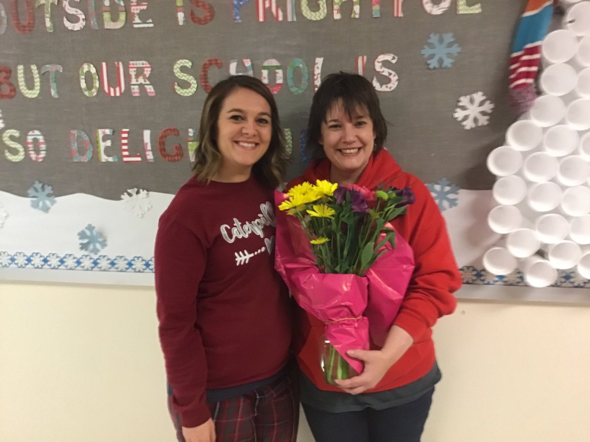 CaterpillarsECC's tweet photo. Support staff and Teacher of the Year 2019 at ECCSR.   Ms.Trina and Ms.Jamie https://t.co/DwuuGr6cDx