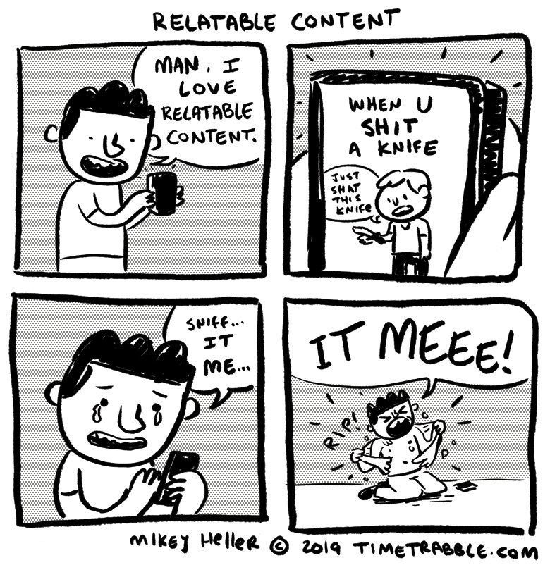 i drew a comic about relatable content 