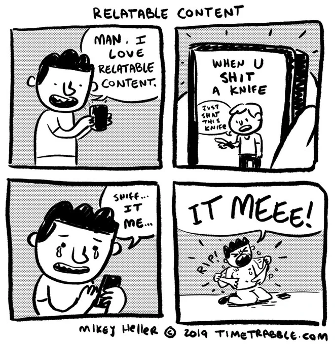 i drew a comic about relatable content 