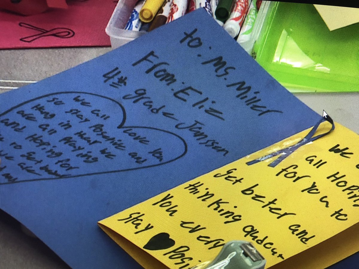 KEckermanKMBC's tweet photo. Students at Mill Creek Elementary in Independence are collecting items for chemo care bags to distribute in honor of their Principal who is fighting cancer .
You can help with donations.  @kmbc @Mill_Creek_ISD https://t.co/2fXvK9crFj