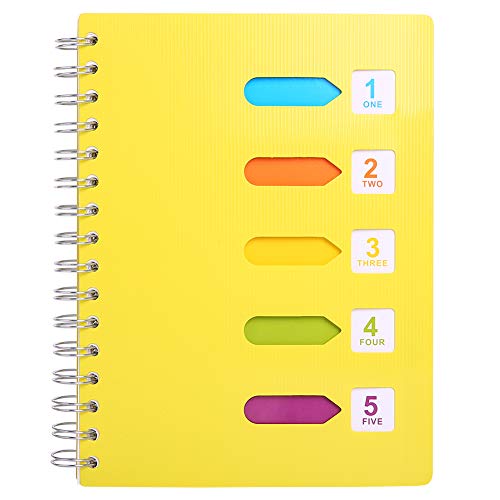 TraceyM95118365's tweet image. #notebookformeetings 5 Subject Notebook, A5 Notebooks and Journals Spiral Bund, Wide Ruled, Lab Professional Notepad, Colored Dividers With Tabs, 5.7”×8.27”, 240 pages, Hardcover Memo Planner for School Kids Girls Women dlvr.it/Qxhp60