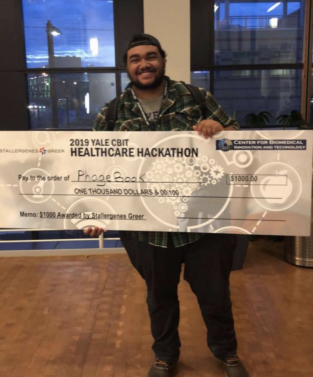 UMaineDelt's tweet photo. Congratulations brother Takquan Parks for participating in the 2019 Yale CBIT Healthcare Hackathon and winning a $1000 prize! Way to kill it, we are all proud to be your brothers! https://t.co/M1Yu4qiNP1