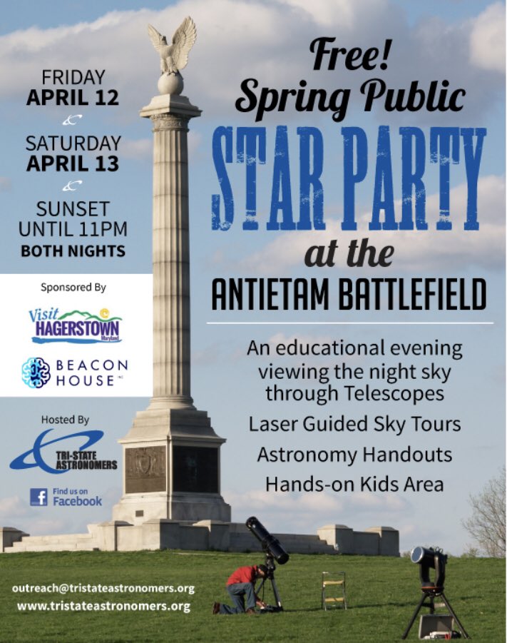 beaconhouseinc's tweet photo. Mark your calendar 📆 for the #TriStateAstronomers spring public #starparty!! https://t.co/UeliRYdabv