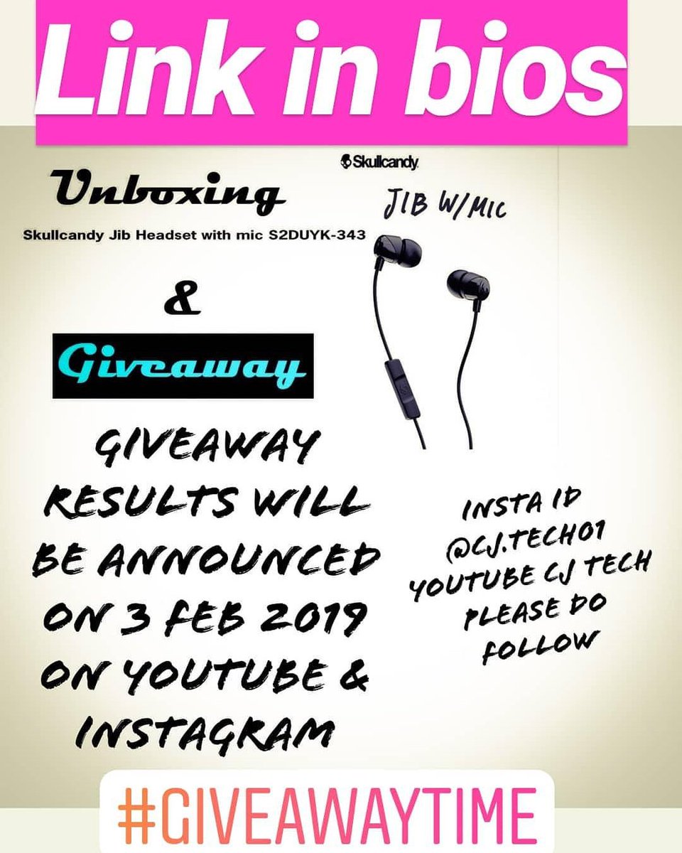 CJTech01's tweet photo. Last week to Participate go and participate now link https://t.co/WpVfdgju7a
#giveawaytime #giveaway2019 #giveawaycontest #giveaway #giveawayalert #giveaways 
#skullcandy #skullcandyindia 
#bass #earphones https://t.co/eNMia8pgGD