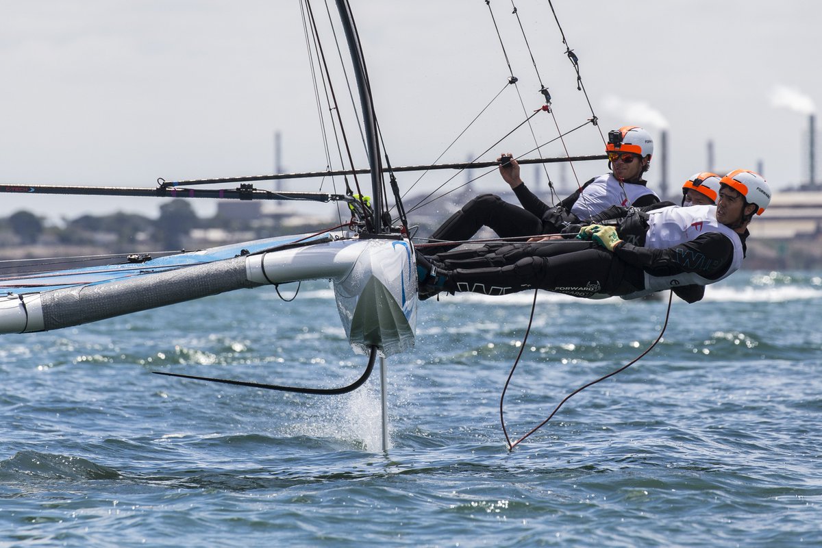 Up close and personal with team Euroflex, but can you name our <a href="/SuperFoiler/">SuperFoiler</a> sailors? bit.ly/2DVLtSg #SuperFoiler