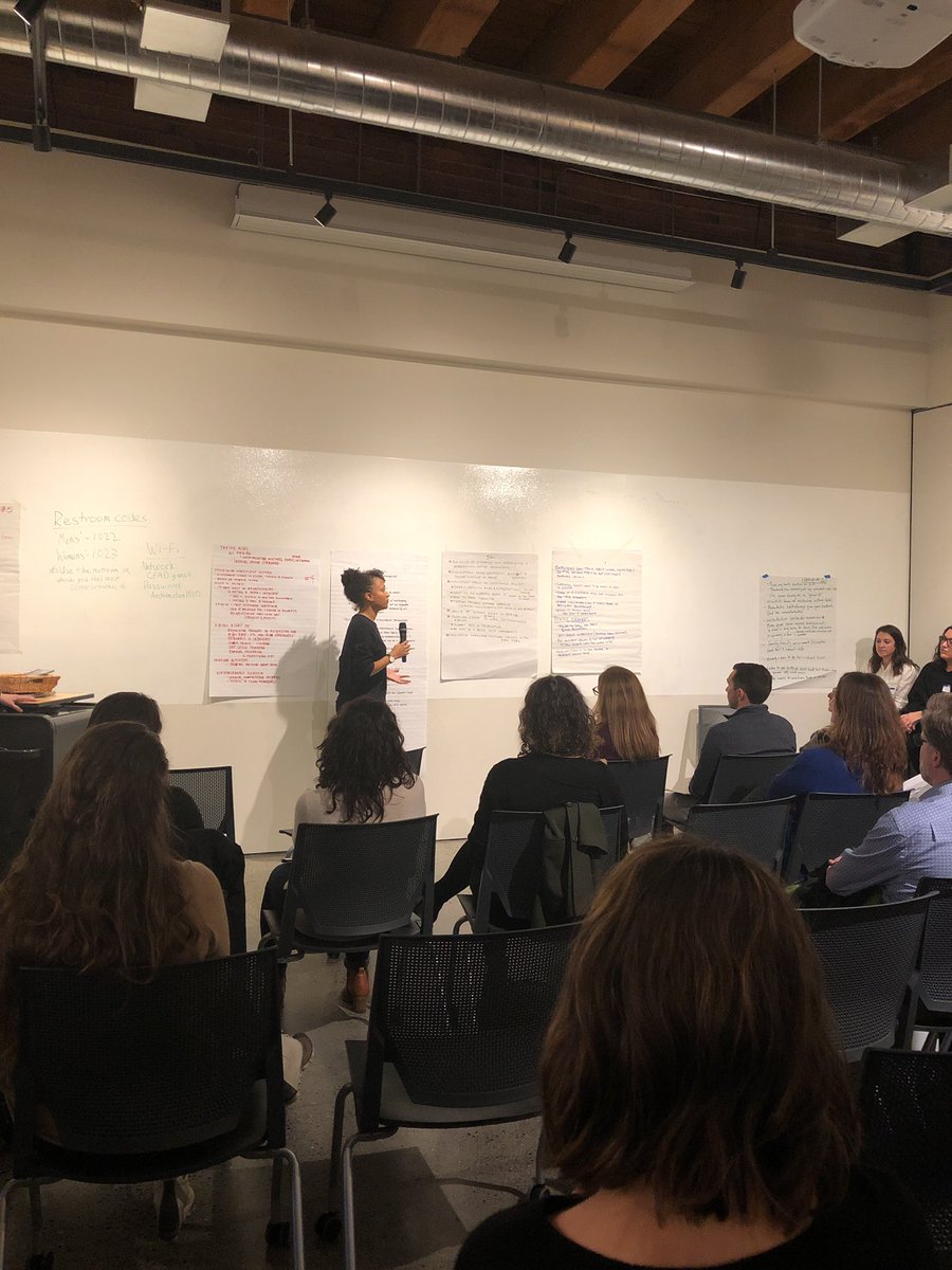 caldst's tweet photo. 8 groups discussed work culture issues including trust, power, clarity & connections -#EquityinPractice series one wrapping up with discussion summaries - great turnout, great discussions @AIASeattle . #architecture https://t.co/6O70b7o36q