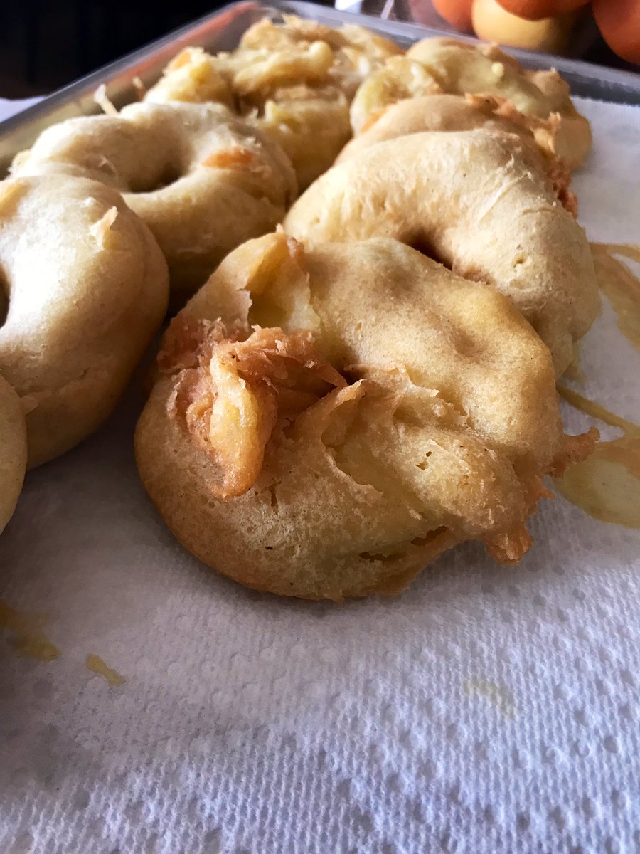 chefsebny's tweet photo. The homemade Apple Küchlein ( Appel Fritter) are a huge success at chefs first beer dinner at @ProstGrill #beer #germanchef #chefslife #scratchcooking https://t.co/KR5hrWIzpd