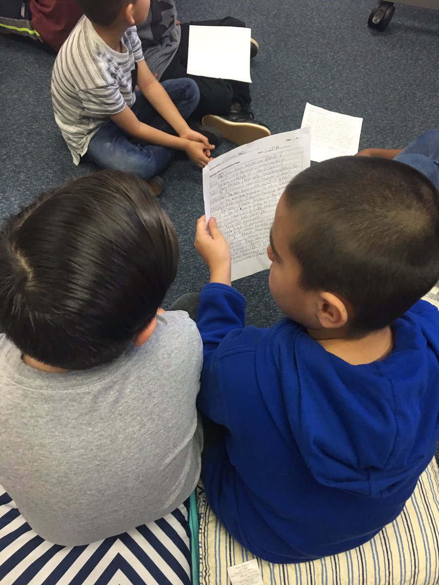 teachpowers's tweet photo. My 4th graders sharing their final expository essay with our Kinder buddies! @ChabeCrasto @CFISDWalker #wearewalker @CFISD_ELAR2_5 https://t.co/8bZbvtkWBi