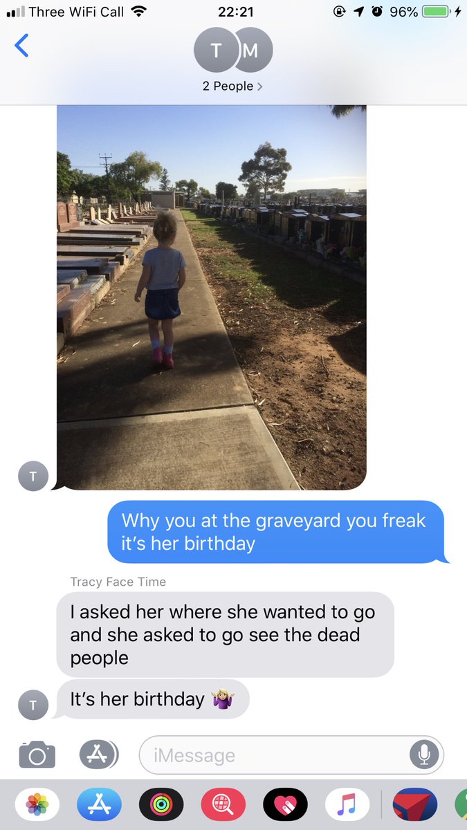 paulaloublake's tweet photo. So. My niece has turned 4 today and this is where she told my sister she wanted to go.. “to see dead people” do I call children services? is this normal? 😦💀 https://t.co/8bkY9gWvU4