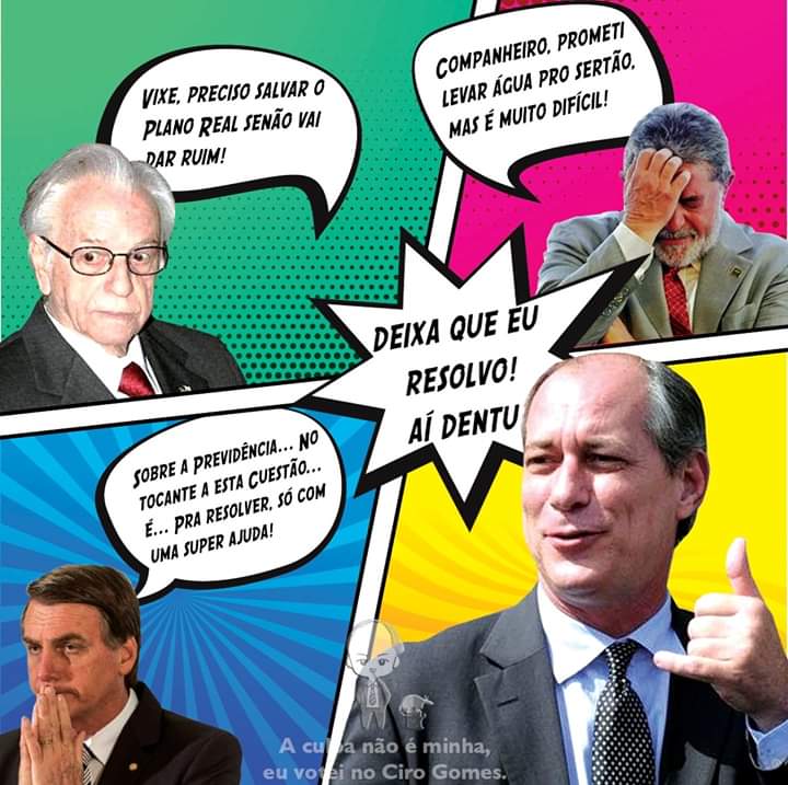 CiraoCarioca's tweet photo. Hahahaha... mais uma arte! ❤
Alguma dúvida que Ciro tem o melhor projeto de país? Chama o Cirão! 😎😉 https://t.co/ssnxxPOK72