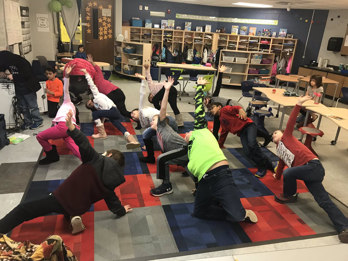 Mindset Mondays start with yoga and setting our daily goals! #wb2020 #DOherty2020