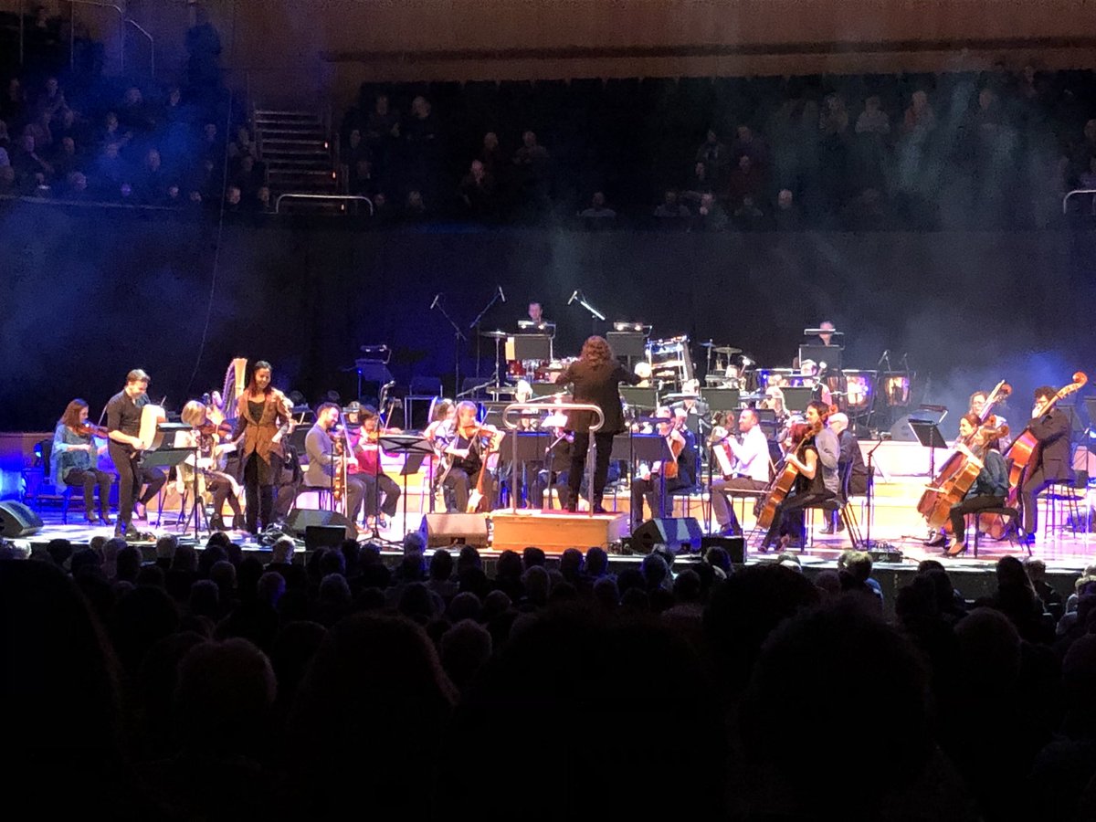 MarkAd4ms's tweet photo. Two encores later and the crowd still want more of @RhiannonGiddens, Greg Lawson and the Celtic Blues Orchestra! @ccfest #ccfest19 https://t.co/p3xtUf7kNi