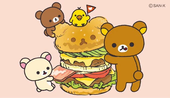毎月29日は、肉の日?みたいですよ✨
リラックマたちは、大きなハンバーガーを食べるみたい?

#肉の日  #いい肉の日 