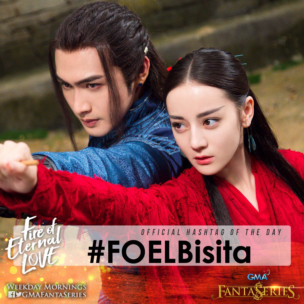 GMAFantaSeries's tweet photo. #FOELBisita ang official hashtag for today!

#FireOfEternalLove https://t.co/x4W6HLL2cM