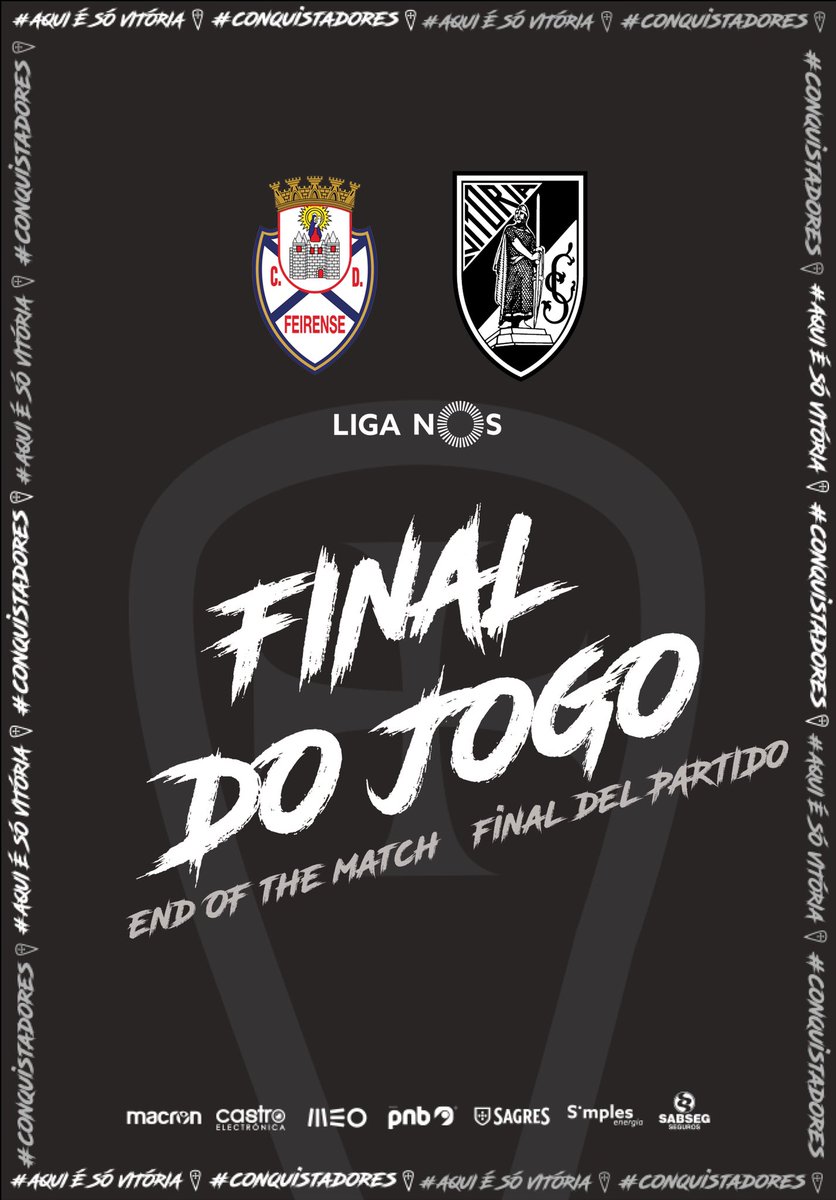 VitoriaSC1922's tweet photo. ⚔️ CD Feirense 1-2 Vitória SC ⚔️
(Tozé 5’; Philipe 45’; Tozé 45’+1)
#AquiÉSóVitória #Conquistadores #CDFxVSC #LigaNOS https://t.co/9bxYwAIHDp