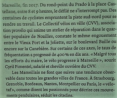 London_EcoUrban's tweet photo. Lu: "Le pouvoir de la pédale" d'@OlivierRazemon de @lemondefr. La postface "La transition cyclable sous Macron" nous parle de l'augmentation massive de l'utilisation du vélo à @marseille, comme dans d'autres villes françaises. 🚵♂️
PSU.
#Marseille #Transitioncyclable #Urbex2019P1 https://t.co/stvs1oh4nq
