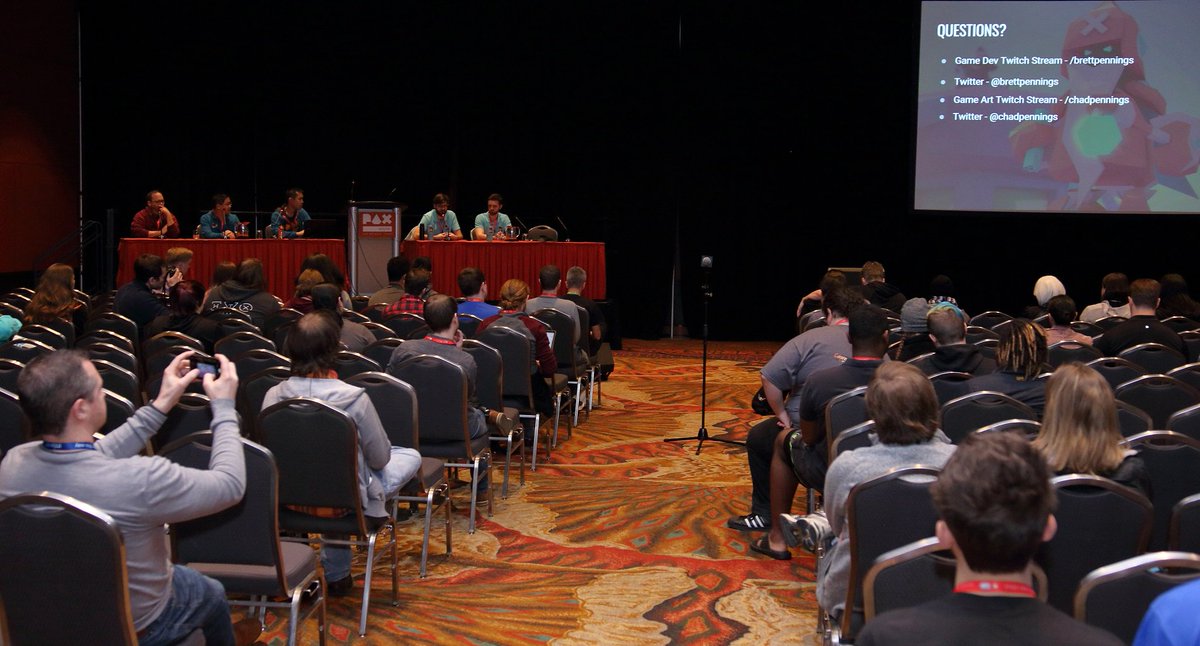 saladhunt's tweet photo. Picture from our panel during #PAXSouth2019. People actually showed up to hear from us and @BowlcutStudios... and stayed till the end too! #grateful #indiedev https://t.co/3FUFy77y4O