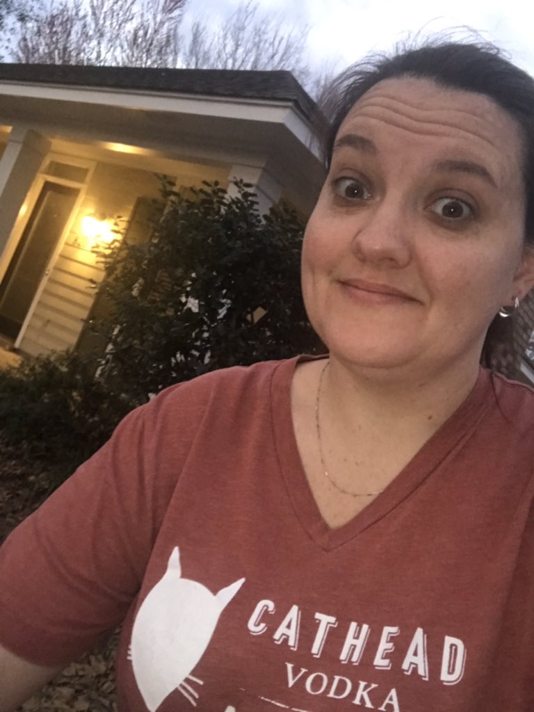 Tbobbs's tweet photo. Kroger in Madison was at apocalyptic level when I was there 30 minutes ago due to the impending winter storm.  Attached is a picture of me currently taking out my trash in short sleeve. #welcometoMS #breadandmilk #istockpilewine https://t.co/Hnwvq3KHai