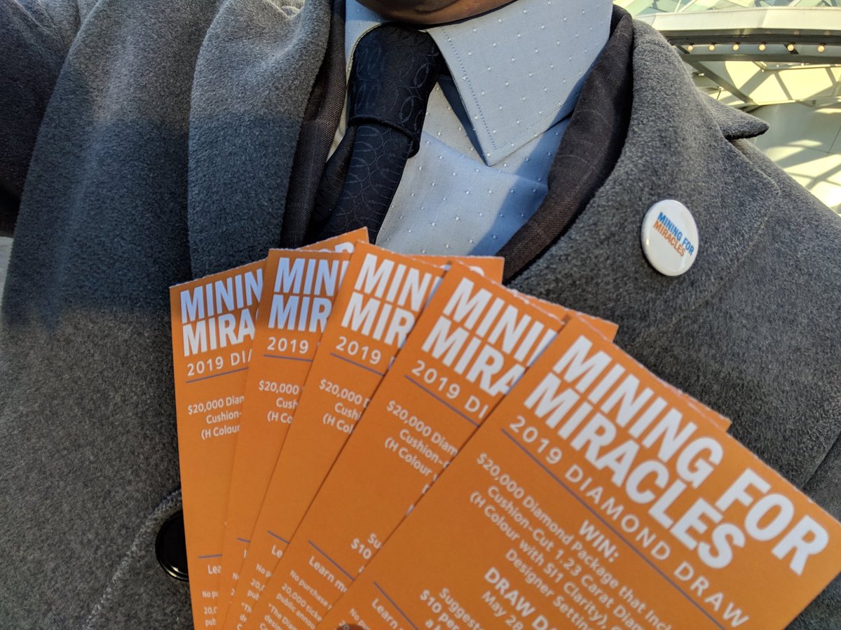 Canuckoholic's tweet image. Don&apos;t forget to purchase your #MiningforMiracles Diamond draw tickets at the #AMERoundup in support of the @BCCHF