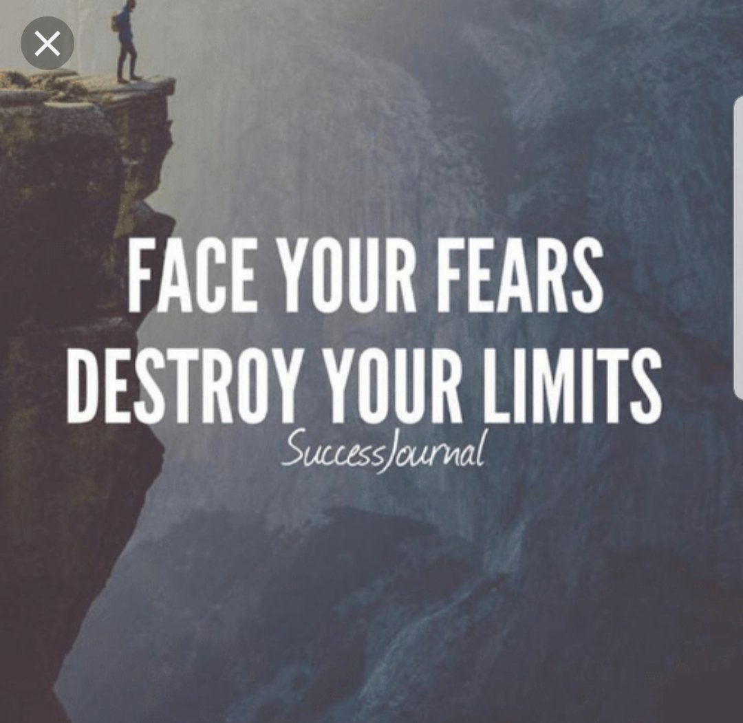 Fear gets in our way. Never let fear dictate your future.