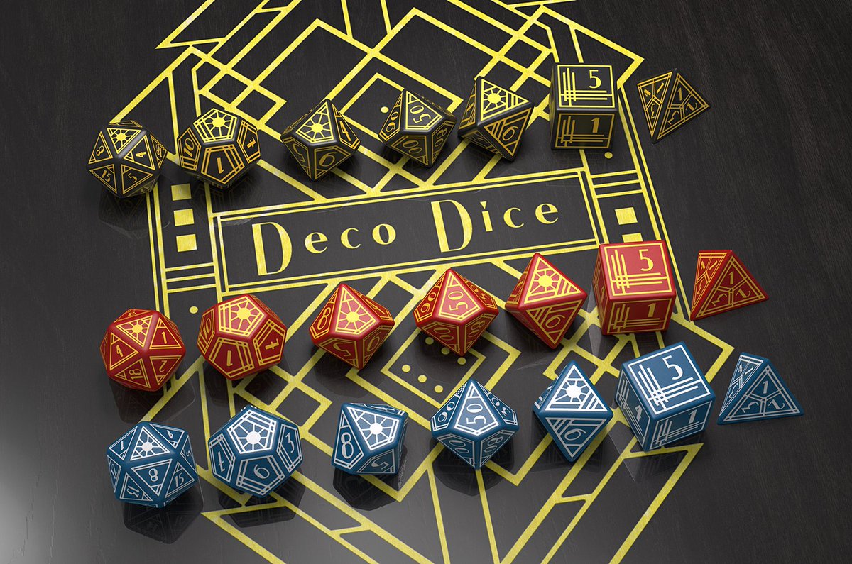 DirtyVortex's tweet photo. 3 days left on the Deco Dice campaign.

A collection of elegant polyhedral dice inspired by the Art-Deco movement.

#decodice #polyhedraldice #dice #polyset #callofcthulhu

https://t.co/x78CnvM5ie https://t.co/Zh80XrRYWm https://t.co/XKYz05P5eM