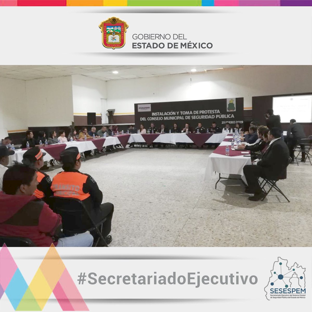 SecretariadoGEM's tweet photo. #SESESPEMInforma
En el marco de la I Sesión Ordinaria del Consejo Municipal de Seguridad Pública Otzolotepec, cabe destacar que se instalaron las Comisiones de Prevención, Honor y Justicia, Planeación y Servicio Profesional de Carrera https://t.co/JiPNRwbq2f