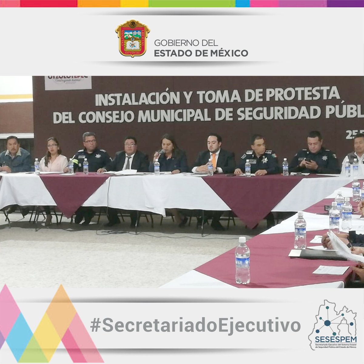 SecretariadoGEM's tweet photo. #SESESPEMInforma
En el marco de la I Sesión Ordinaria del Consejo Municipal de Seguridad Pública Otzolotepec, cabe destacar que se instalaron las Comisiones de Prevención, Honor y Justicia, Planeación y Servicio Profesional de Carrera https://t.co/JiPNRwbq2f