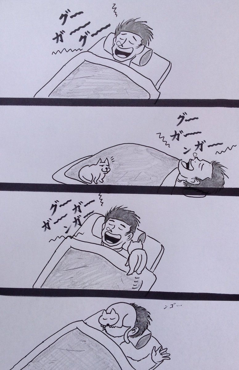 Uzivatel 村田英雄と高山源 Na Twitteru マンガ いびき イラスト ４コマ漫画 猫 T Co Iduy7nm2fi Twitter