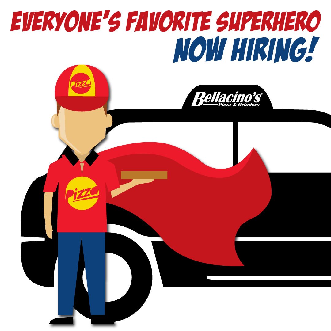 NOW HIRING DELIVERY DRIVERS 🦸🏼‍♂️

📝 Now accepting applications for Part-Time Delivery Driver-Crew Members. 

💸 Drivers can earn an average of $12-15+ /hour with cash paid daily! 

✔️ Requirements: Positive attitude, willingness to hustle, reliable vehicle, &amp; good driving history.
