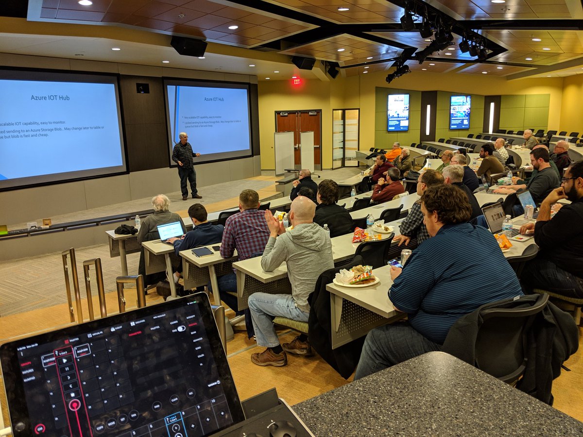 stlnet's tweet photo. @davenoderer is showing us his IOT journey. He brought hardware! https://t.co/387zpC0rPq
