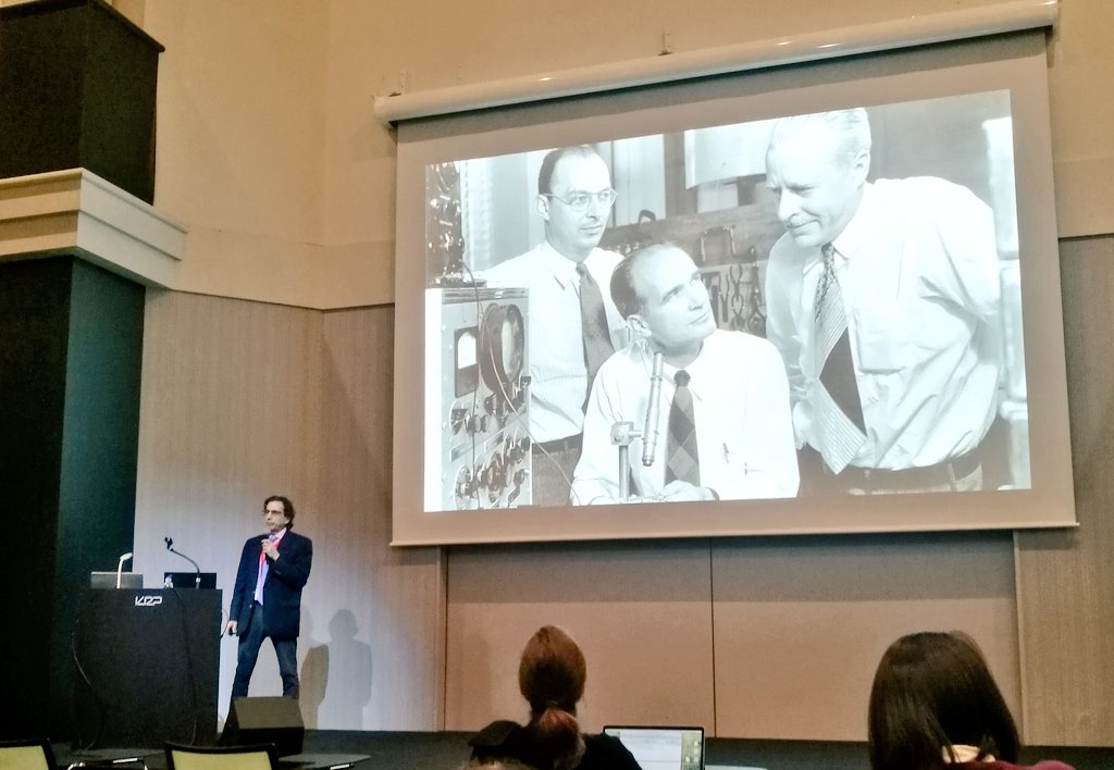 giorgbar's tweet photo. Great insight into the PV historical prospective from @OxfordPV at #IPEROP19 @nanoGe_Conf! The first transistor and solar battery from Gerald Pearson at Bell labs. Good start! https://t.co/suyqs2lCEH