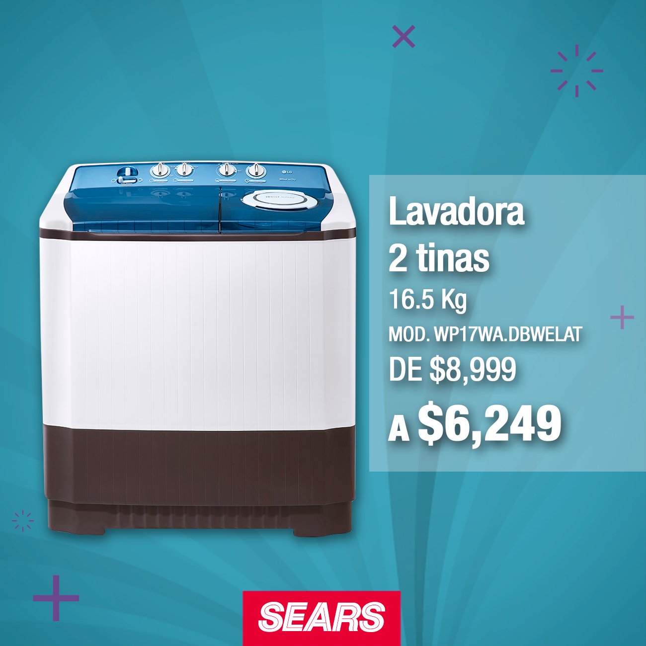 Sears México on "¡Inicia el año estrenando Lavadora! Visítanos y aprovecha esta promoción. #SearsMeEntiende clic aquí para más información 👉 https://t.co/j3keEe2Bfy https://t.co/wJuyPq1yUF" Twitter