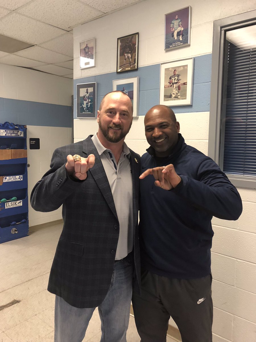 ARICSARDINEA's tweet image. Look who stopped by the FH today. Angelo State Ram Alumni and teammate and new Head Football Coach at Stephen F. Austin, Coach Colby Carthel. Horns up for Angelo and Elsik Rams!! Good luck this year Coach. #Rams4life!!