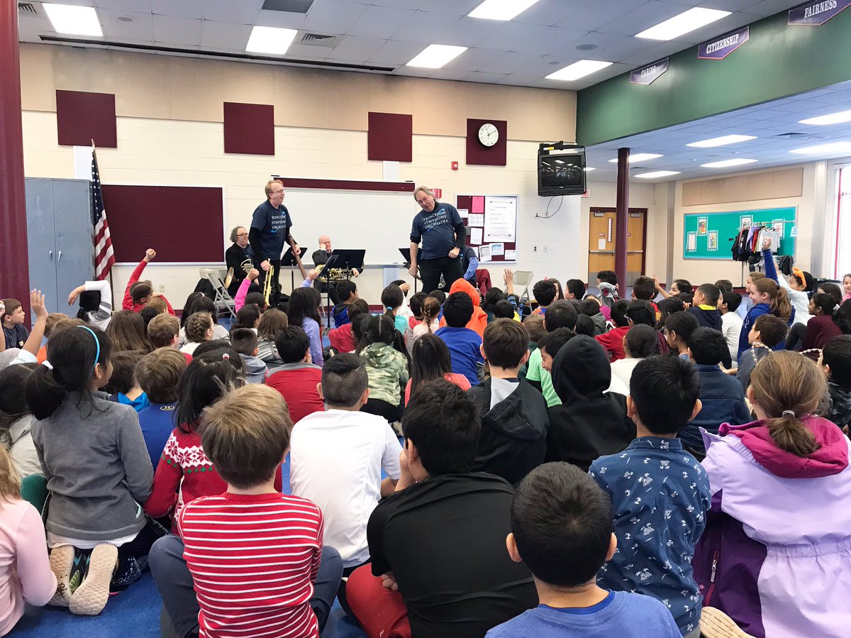 DrBauer_edu's tweet photo. Thank you to the Princeton Symphony Orchestra Brass Section for coming to play to us today. 🎷🎺 https://t.co/8pRldSdcK0