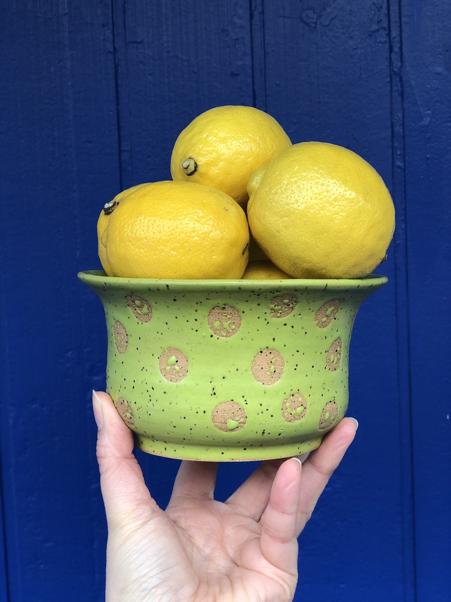 Hi Twitter! Look at this bowl I made full of beautiful lemons! 🍋 #instagramdown #lemonade #uniqueceramics