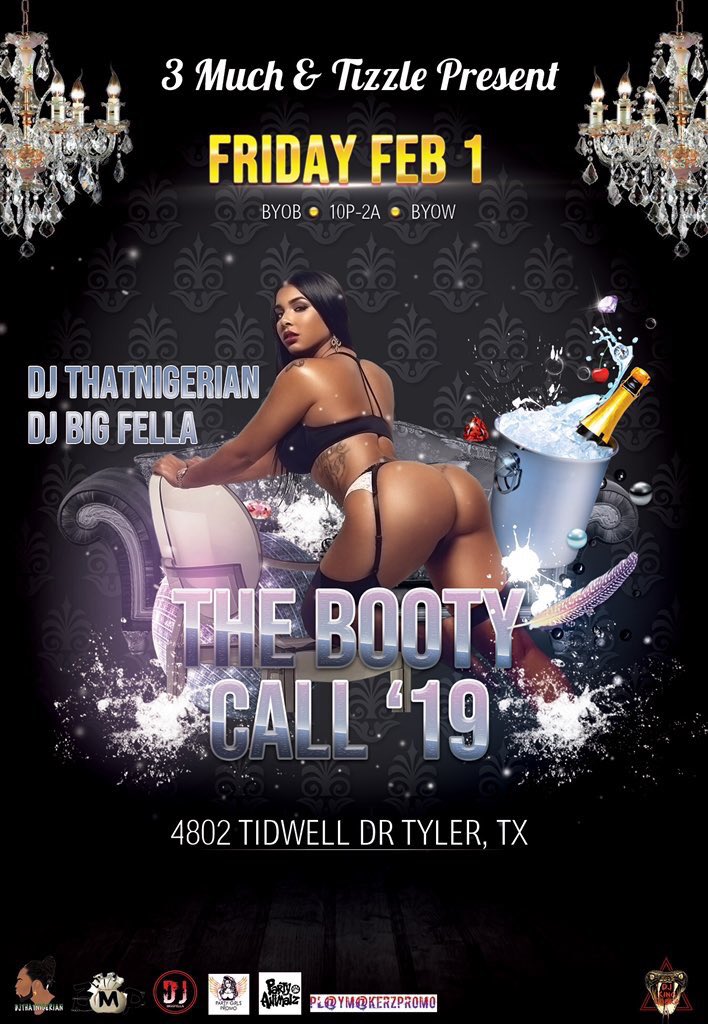 theyluvtae_'s tweet photo. WHERE THE BOOOTY AT 👀👀 it’s DEFINITELY going to be at @lil_caleb41 OFFICIAL BIRTHDAY BASH 😈#thebootycall19 🤪🤪 🗣
#3MuchProdctions 💰💰 https://t.co/Wil9ukfWmo