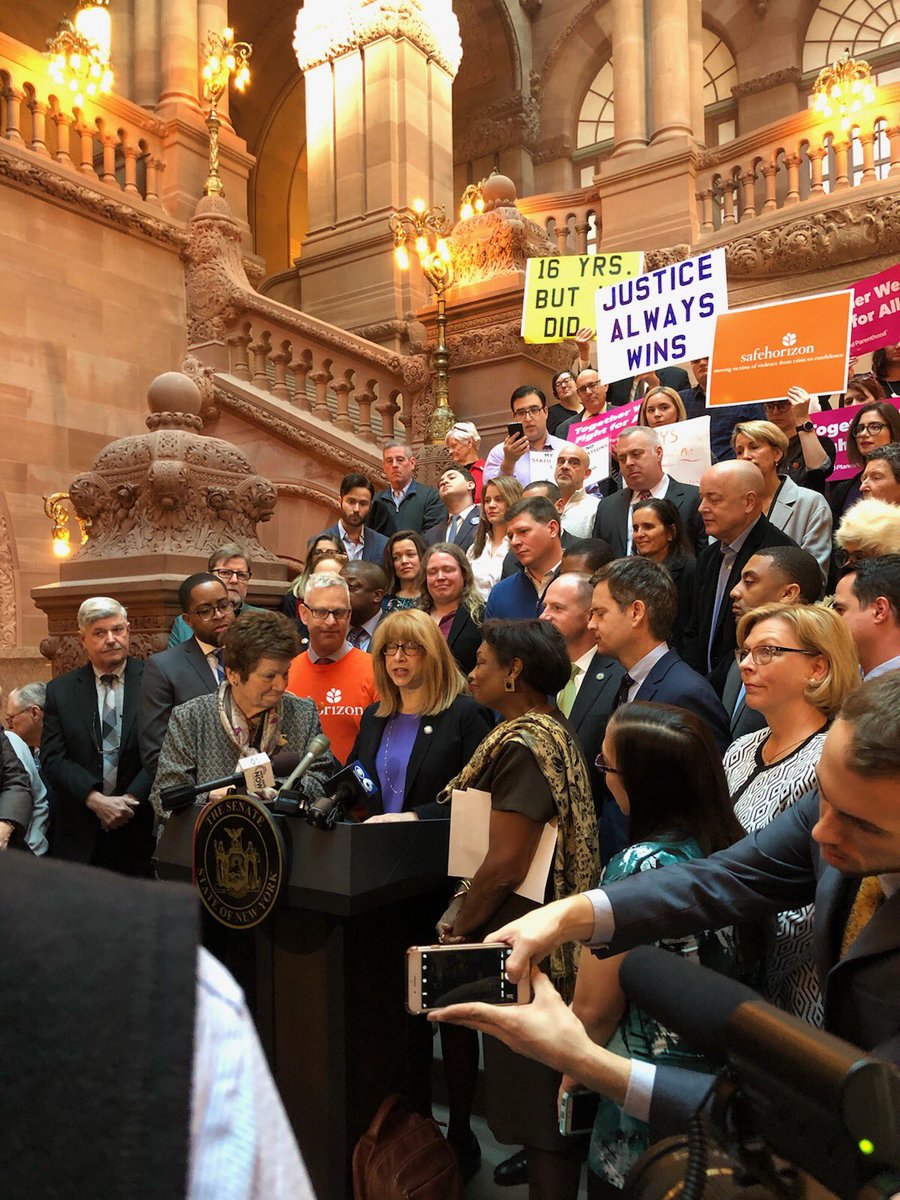 Today, every single New York State Senator voted to pass the #ChildVictimsAct. To the advocates who made this justice possible: thank you. To the victims: we believe you. Thank you my neighbors, @bradhoylman and @LindaBRosenthal, who sponsored this bill.