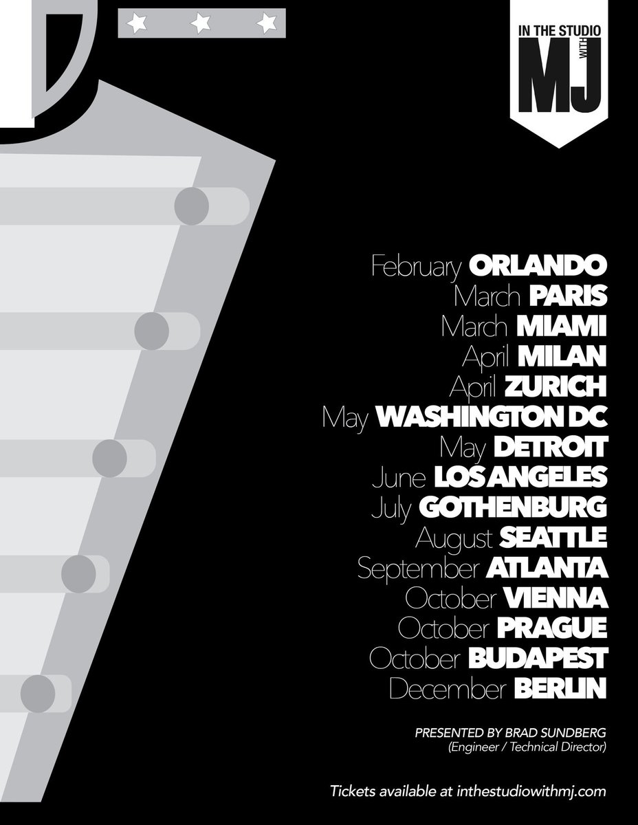 InStudioWithMJ's tweet image. 2019 Dates Announcement. 
Will you be there? #michaeljackson #mjfam