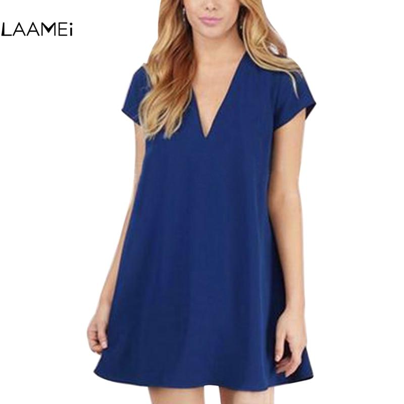 clairvoyantordr's tweet photo. Laamei Brand 2018 Loose Short Sleeve Dresses Women Sexy Style Fashion New Summer Solid Color Wild V-neck Casual Dress Plus Size https://t.co/pdZcSSWPDY