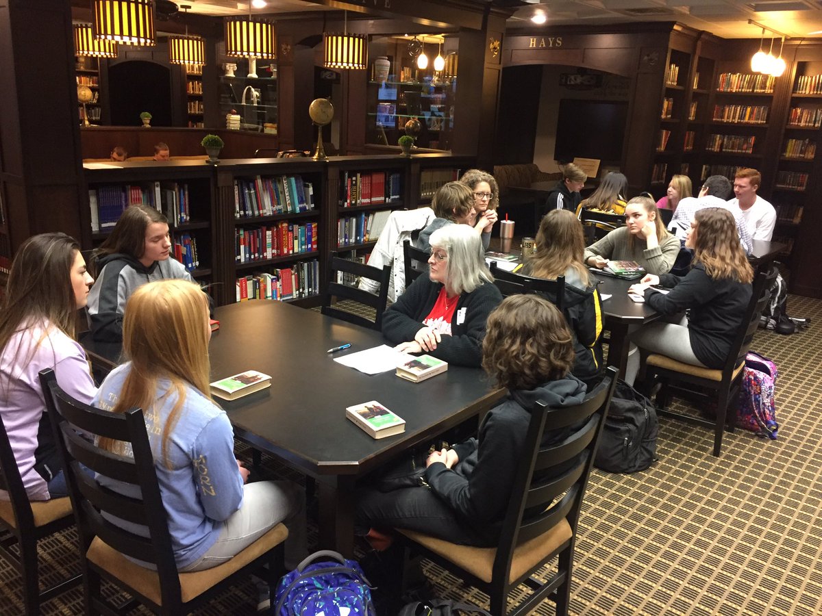 LauraLatall's tweet photo. Community book clubs today in the Nellie were fantastic!!! A HUGE thank you to all the adults who read Things Fall Apart and The Good Earth and came to talk today!!! 4th hour pictured here ππ@KevinGLowery @JacketsLibrary #lhsbuzz #r3inspires @AlanWayneMyers https://t.co/90OknemN9A