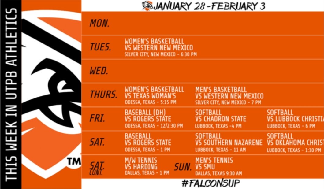 UTPBStuLife's tweet photo. Hey Falcons! Check out what's going on this week. #wearefalcons https://t.co/npF9ijsQ1o