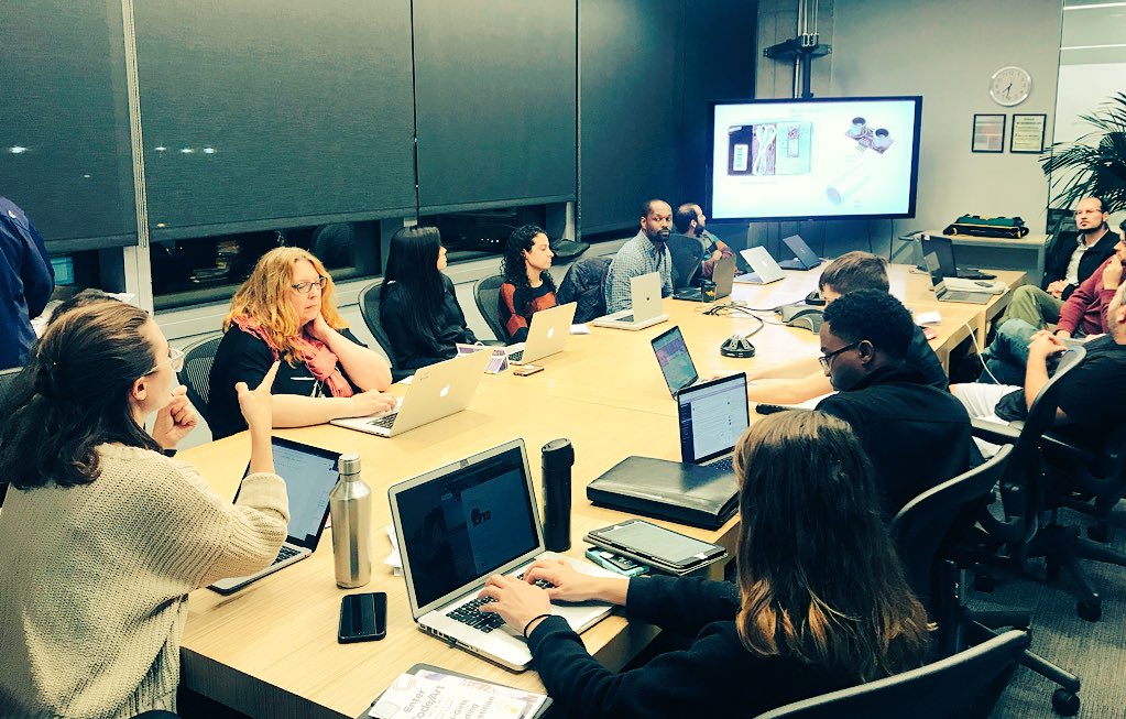 Sarasti's tweet photo. Thanks as always to the @CodeForMiami crew working hard to make the @CityofMiami better. Tonight’s topics = Flood sensors, transit, new website + special appearance from @FlorFrances of @RaygunAgency @TooMuchLoveMag! #civictech https://t.co/ifem02x3q0