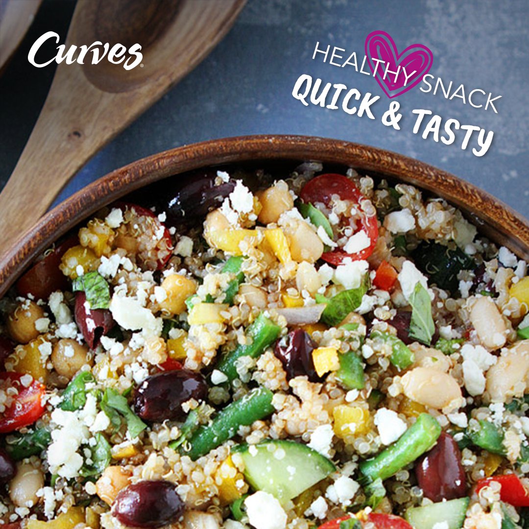 For many of us, the holidays are over, and it’s time to get back to work. Keep yourself on the road to health with healthy snacks to keep you going through the day, like this easy, protein-packed and delicious quinoa and chickpea salad. Get the recipe -> qoo.ly/v39p6